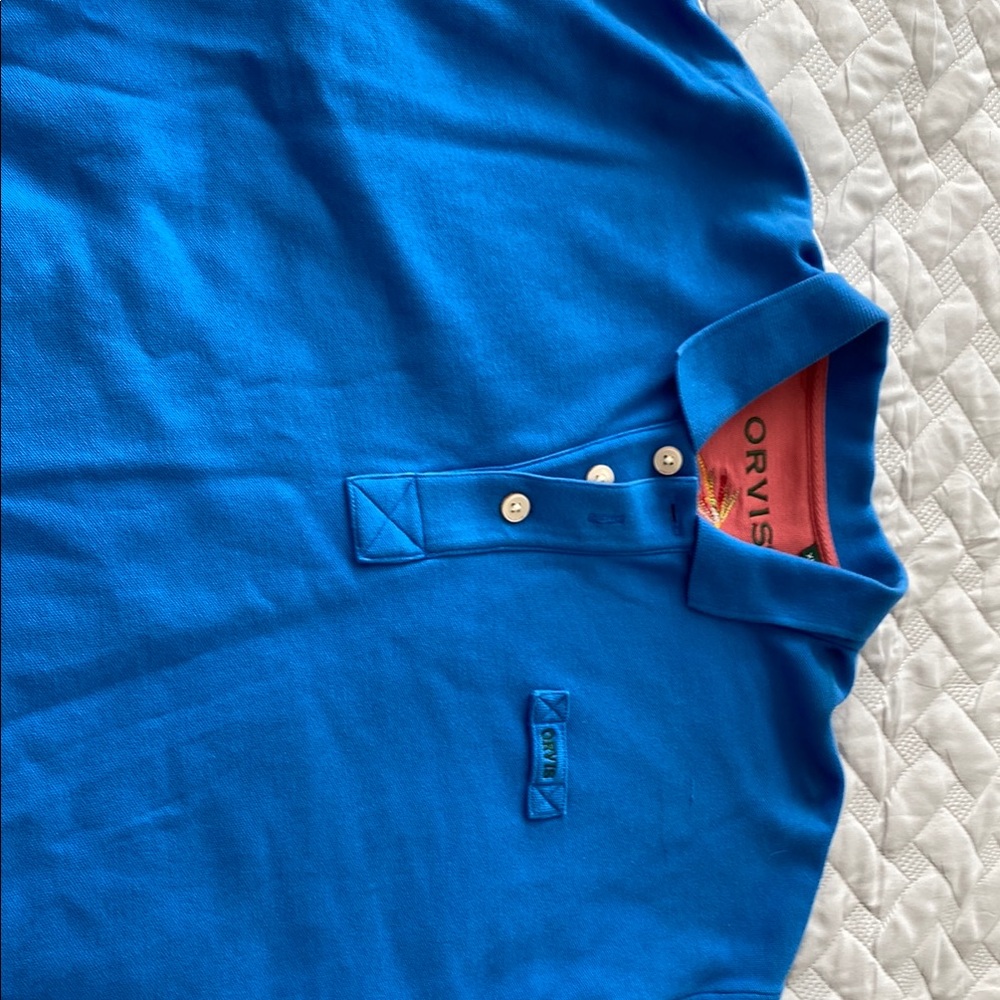 Orvis Bright Blue Polo Shirt